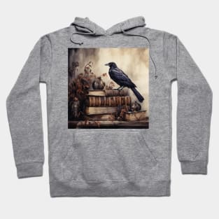 Raven and books Hoodie